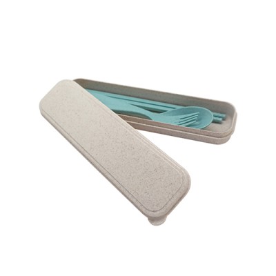 Straw Wheat Cutlery Spoon, Fork and Chopsticks Set