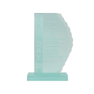 Wavy  Green Acrylic Plaque 03 (L)