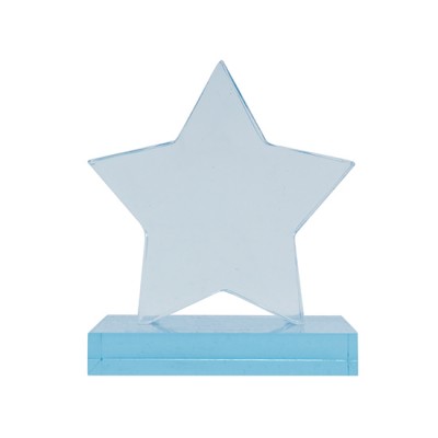 Star Shape Blue  Acrylic Trophy