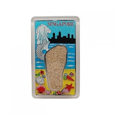 Acrylic Magnet - Foot Shape with Sand