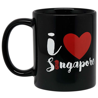 I Love Singapore Mug - Black