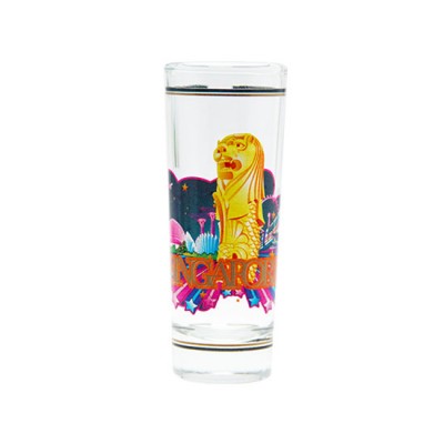 Clear Shooter Glass - SG Gold Merlion