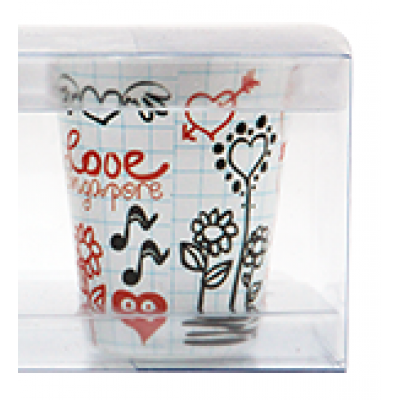 Singapore Love Notes - Shot Glass (Red)