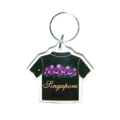 Acrylic keyring Tee - Vanda Miss Joaquim Singapore