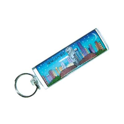 Acrylic keyring - Night Scene (Middle Merlion)