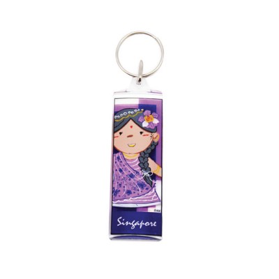 Acrylic keyring - Indian girl