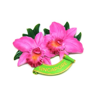 Polyresin Orchid Magnet - Rhycholaeliocattleya Village Chief Corolla