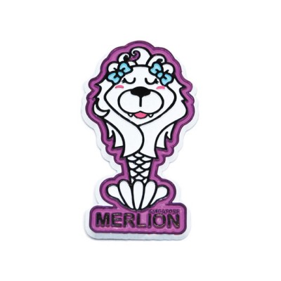 Rubberised Magnet - Bedtime Female Merlion on Purple Background