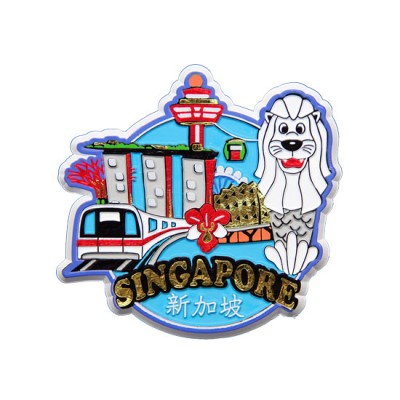 Rubberised Magnet - Greetings From Singapore