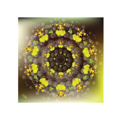 Scarf - Dancing Flower (100x100)