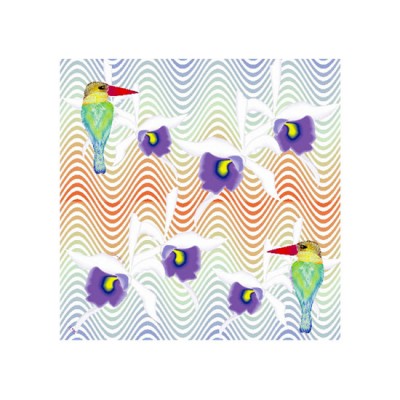 Scarf - Kingfisher (100x100)