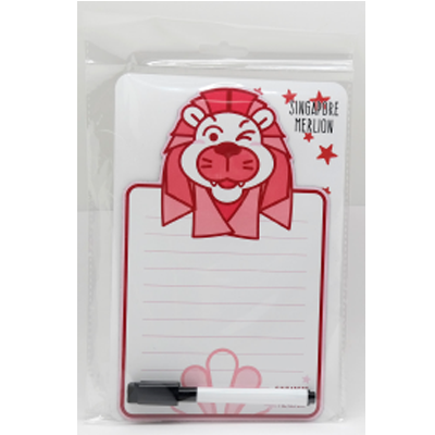 Merlion Flat Magnet with Erasable Marker - Red or Blue?